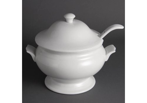  Olympia Marmite à soupe en porcelaine blanche 2,5 litres 