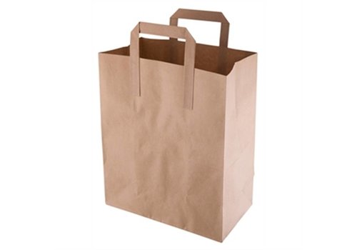  HorecaTraders Disposable brown paper carrier bags 