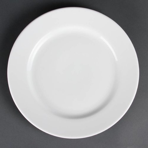  Olympia Porcelain plates with wide rim 31 cm (6 pieces) 