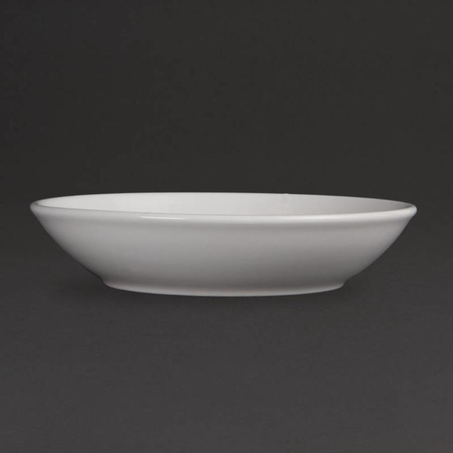 White round porcelain plates 20.5 cm (pieces 6)