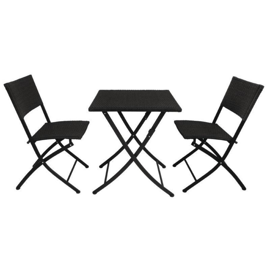 Table de bistrot carrée | Noir