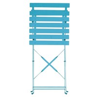 Chaises de bistrot en acier turquoise | 2 pièces