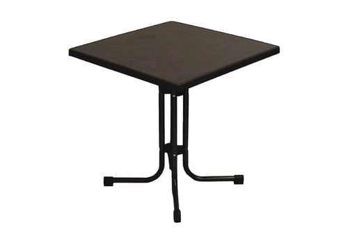  HorecaTraders Square folding table | 70x70 cm | Antharacite 