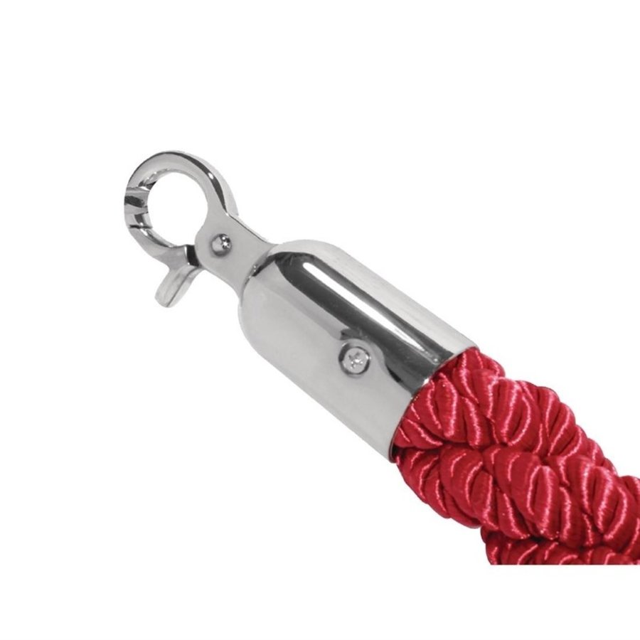 Corde de barrière tressée | 2,5 mètres | Rouge