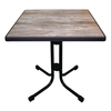 HorecaTraders Table pliante carrée | 70x70 cm | Ancien