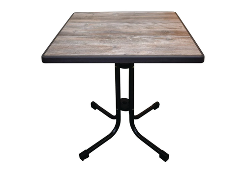 HorecaTraders Table pliante carrée | 70x70 cm | Ancien 