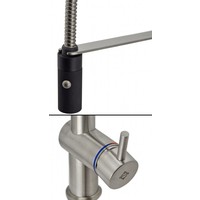 Douche de pré-rinçage à faible hauteur d'installation | acier inoxydable | (h) 45cm
