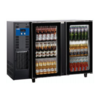HorecaTraders Barkühlschrank mit 2 Glastüren | 375 Liter | 145,5 x 56,5 x (H) 90,5 cm