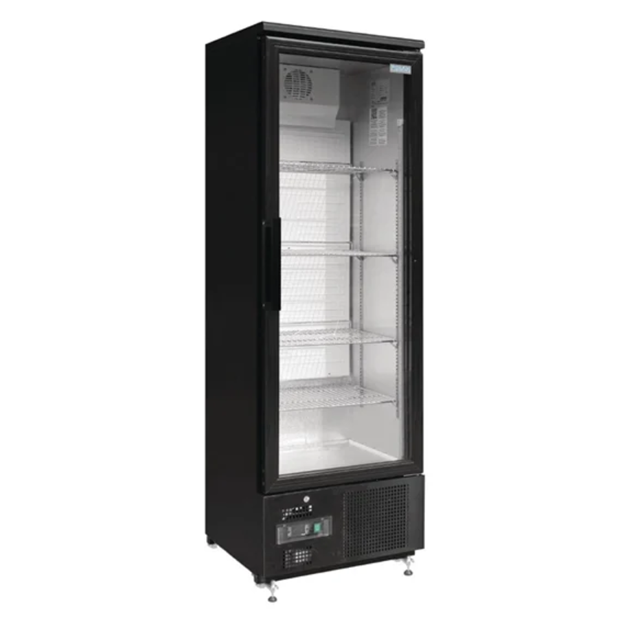 Barvitrine schwarz mit Einzeltür