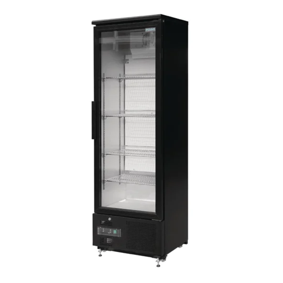 Bar display black with single door