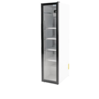 Schmaler Flaschenkühlschrank mit Glastür | 45 cm breit | 300 Liter
