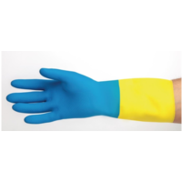 Waterproof work gloves blue and yellow