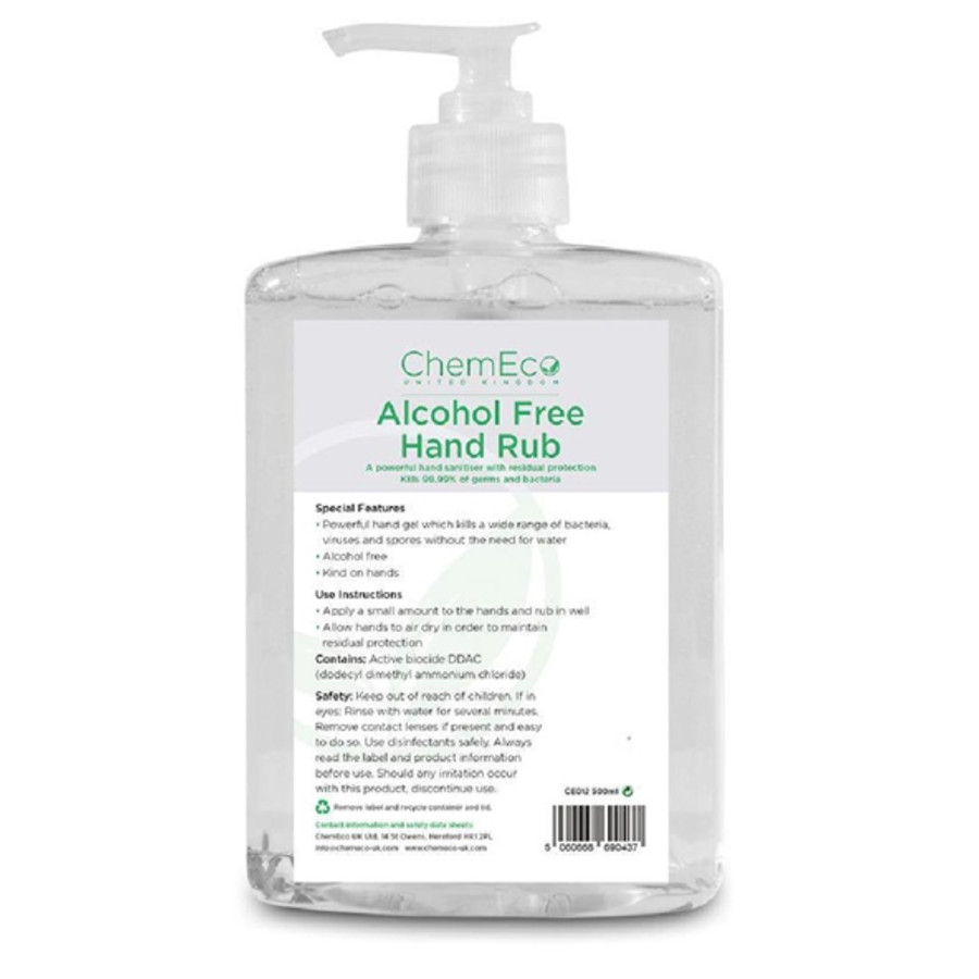 Pompe désinfectante pour les mains sans alcool - 500 ml