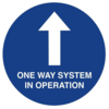 HorecaTraders Autocollant de sol de distanciation sociale « One Way System » | 20 cm |