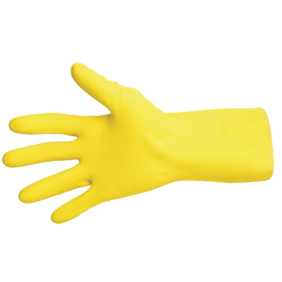 gants de travail imperméables jaunes