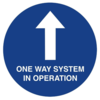 HorecaTraders Autocollant de sol de distanciation sociale « One Way System » 40 cm