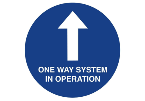  HorecaTraders Social distancing floor sticker 'One Way System' 40cm 