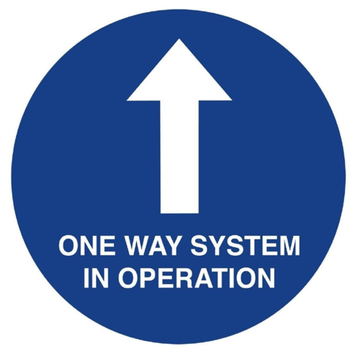 HorecaTraders Social distancing floor sticker 'One Way System' 40cm 