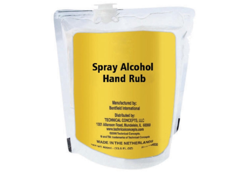  HorecaTraders Spray désinfectant pour les mains non parfumé 60 % d'alcool - 400 ml (12 pièces) 