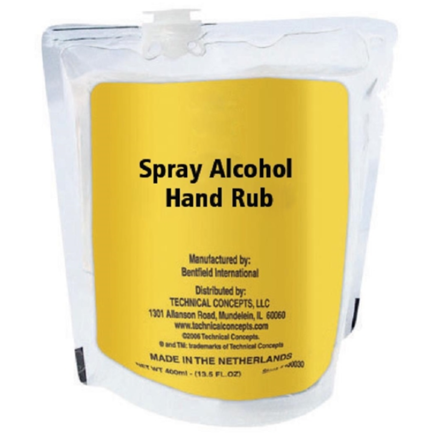 Spray désinfectant pour les mains non parfumé 60 % d'alcool - 400 ml (12 pièces)
