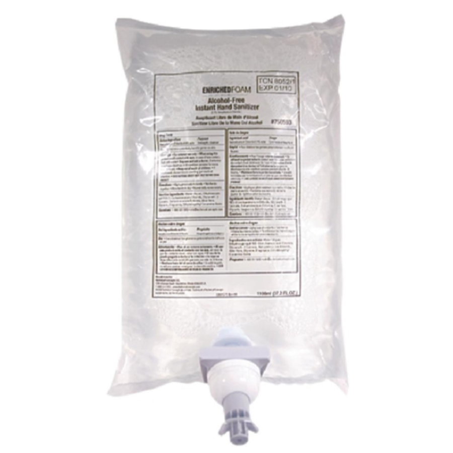 Recharge de nettoyant pour les mains sans parfum AutoFoam sans alcool - 1,1 L (4 pièces)