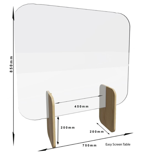  HorecaTraders Thekenschirm Eiche hell | 85 x 75cm | 