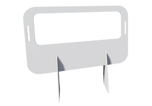  HorecaTraders paravent de protection au sol blanc 160 x 180 cm 