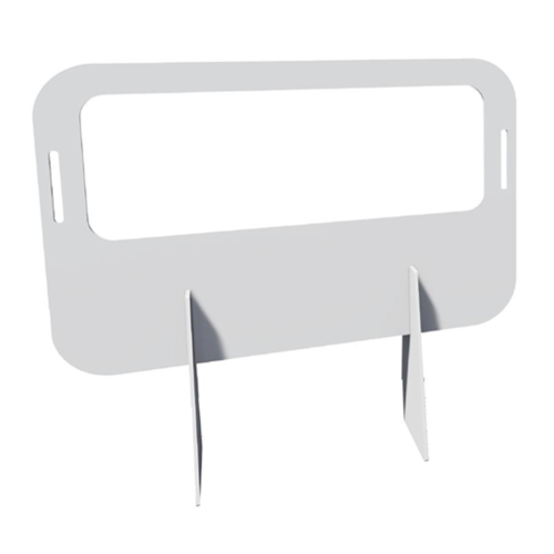 HorecaTraders paravent de protection au sol blanc 160 x 180 cm 
