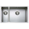 HorecaTraders Évier en acier inoxydable brillant 40x68x20 CM