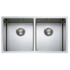 HorecaTraders Sink, glossy stainless steel, 40x80x20 CM