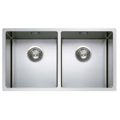  HorecaTraders Sink, glossy stainless steel, 40x80x20 CM 