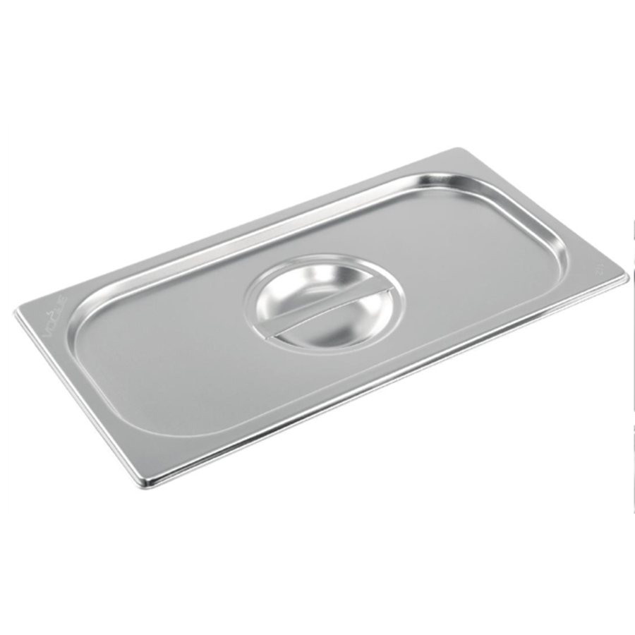 Stainless steel GN lid with handle | GN 1/3