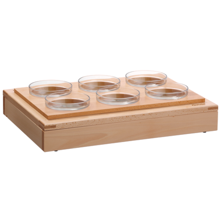 Buffet design en bois pour bols (6 pièces)