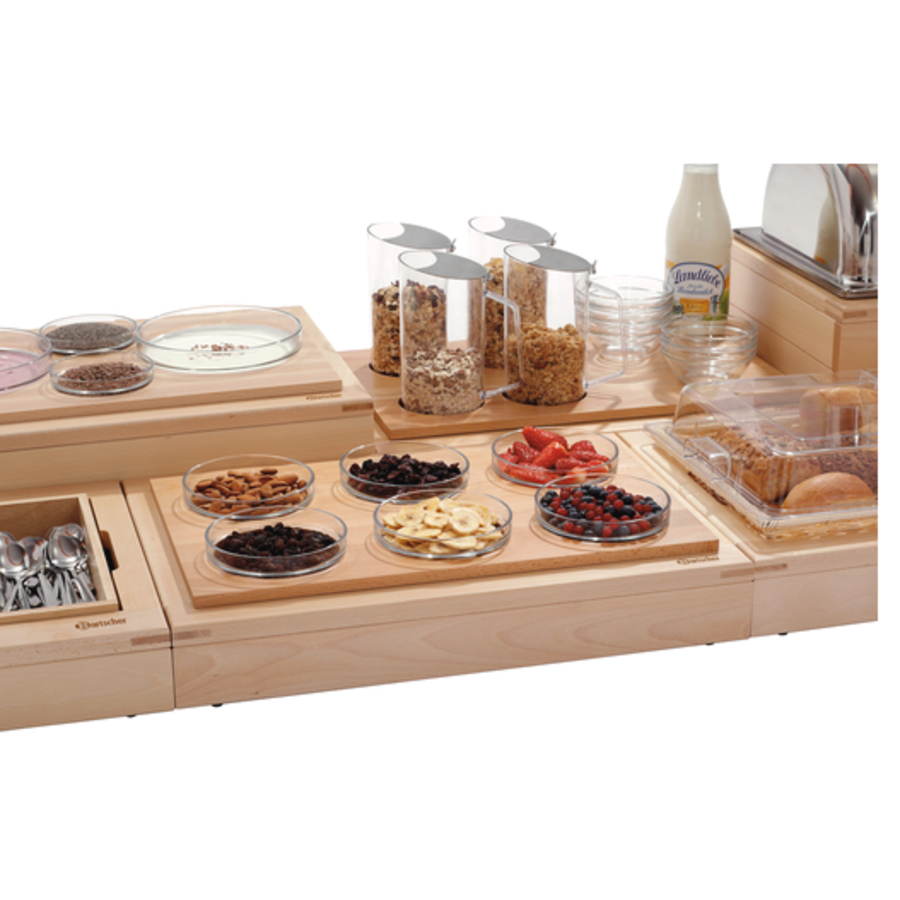 Buffet design en bois pour bols (6 pièces)