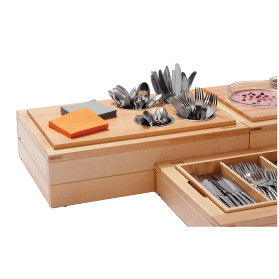 Buffet design en bois pour couverts (4 pièces)