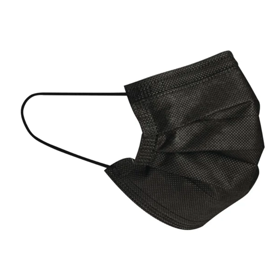 Masque facial noir | 3 couches | 50 pièces