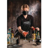 Masque facial noir | 3 couches | 50 pièces