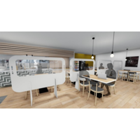 paravent de protection au sol blanc 160 x 180 cm