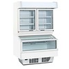 Wall freezer with glass doors - Automatic defrost - 1242 x 916 x h2005 mm