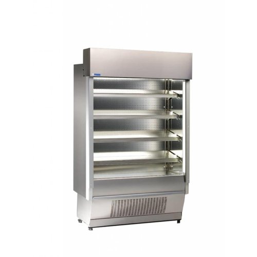  HorecaTraders Wall cooling with electric shutter - Electronic control - Stainless steel 