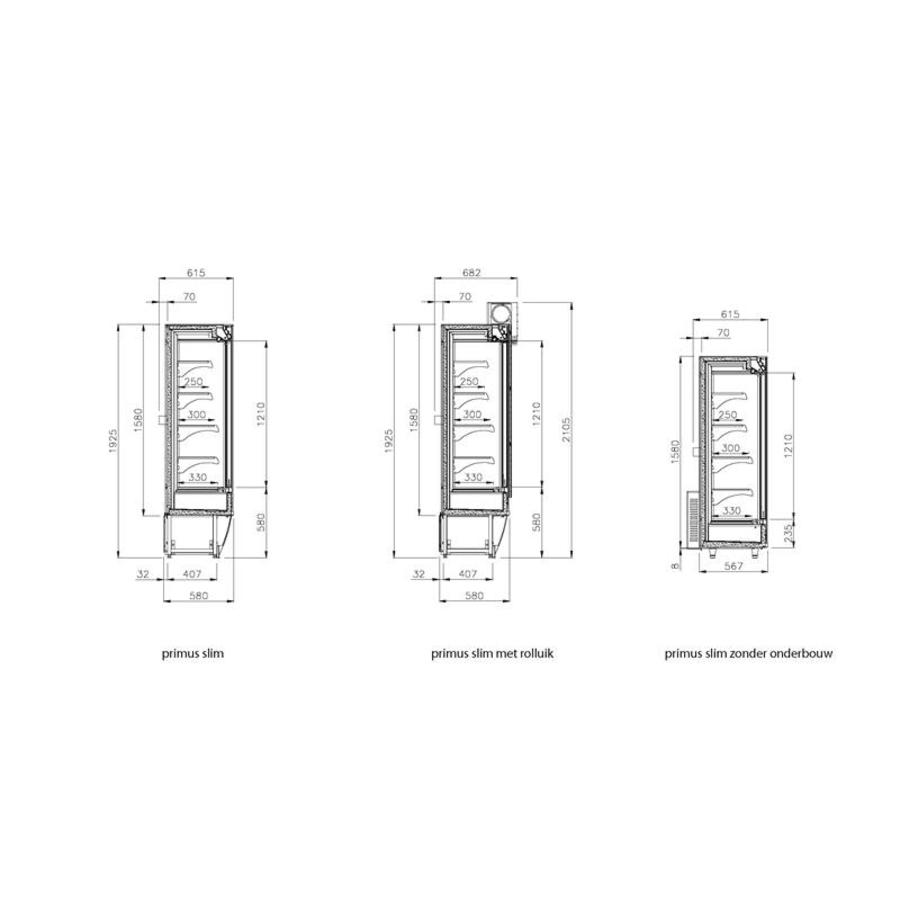 Wall cooling with electric roller shutter - Electronic control - Stainless steel