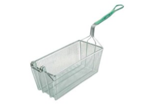  HorecaTraders Panier à friture en métal étamé 327x165x137MM 