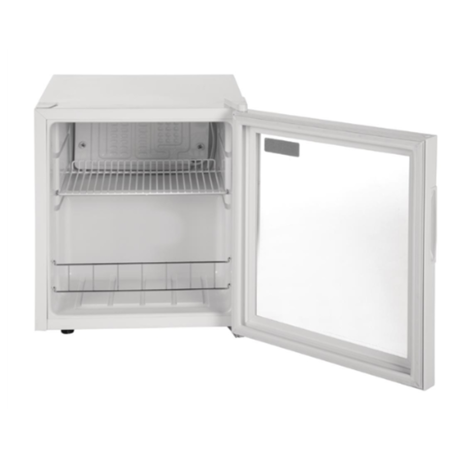 Premium-Minikühlschrank | Weiß | Doppelverglasung | 46 Liter