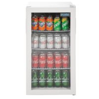 Réfrigérateur à canettes porte vitrée blanc 88 litres | 82,5x43x48cm