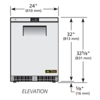 Réfrigérateur de pharmacie | 140 litres | acier inoxydable | 2 grilles