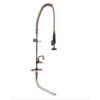 HorecaTraders Douche de pré-rinçage monotrou avec robinet homologué Belgaqua