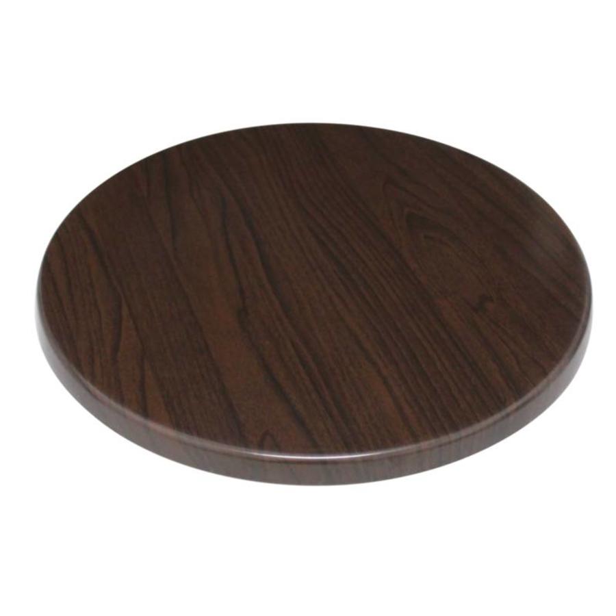Table top dark brown Round | 2 Dimensions