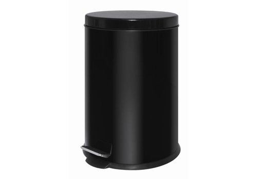  HorecaTraders Poubelle à pédale en acier inoxydable noir | 20 litres 