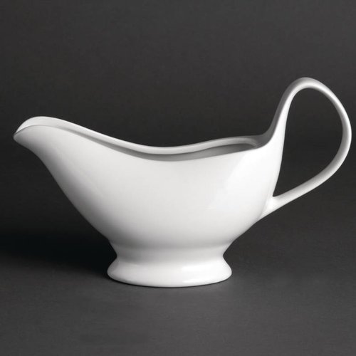  Olympia Porcelain White Sauce Boat 36 cl | 6 pieces 