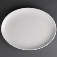 Porselein ovaal plat bord | 25 cm (stuks 12)